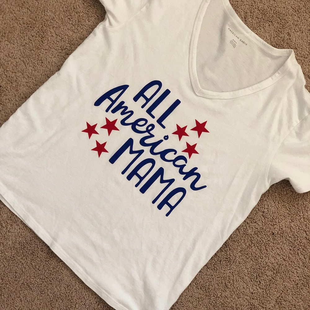 All American Mama American Eagle V-Neck